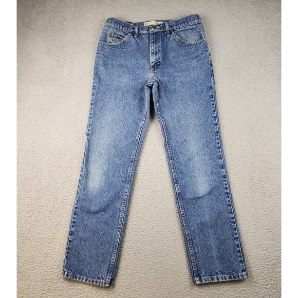 Mens 33x32 Blue Vintage LEE Jeans Regular Fit Straight Leg Stonewash Wallet Wear - Picture 2 of 9